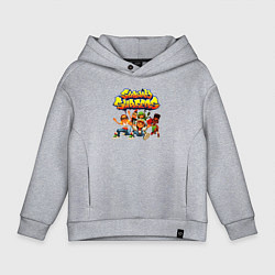 Толстовка оверсайз детская Subway Surfers персонажи, цвет: меланж
