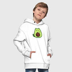 Толстовка оверсайз детская Avo cat o подмигивает, цвет: белый — фото 2