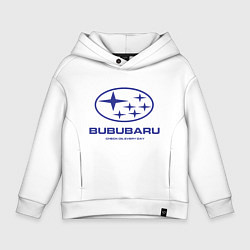 Толстовка оверсайз детская Subaru Bububaru, цвет: белый