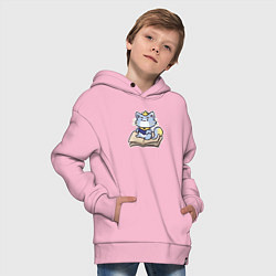 Толстовка оверсайз детская The Magical Cat Yuumi, цвет: светло-розовый — фото 2