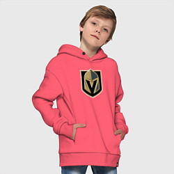 Толстовка оверсайз детская Vegas Golden Knights , Вегас Голден Найтс, цвет: коралловый — фото 2