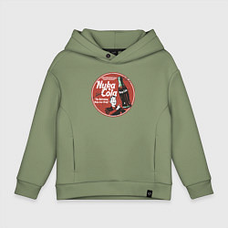 Толстовка оверсайз детская Nuka Cola Ice Cold Retro, цвет: авокадо