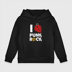 Детское худи оверсайз I LOVE PUNK ROCK