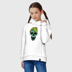 Толстовка оверсайз детская New York Yankees Cool skull, цвет: белый — фото 2