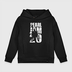 Толстовка оверсайз детская Pearl Jam, группа, цвет: черный