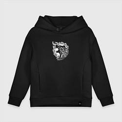Толстовка оверсайз детская Bear RAGE, цвет: черный
