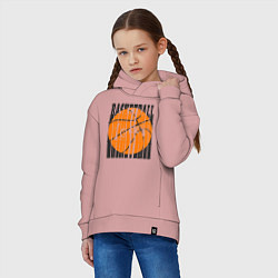 Толстовка оверсайз детская Basket Style, цвет: пыльно-розовый — фото 2