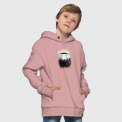 Толстовка оверсайз детская No Welcome, цвет: пыльно-розовый — фото 2