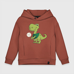 Детское худи оверсайз Volleyball Dinosaur