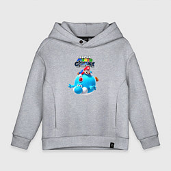 Толстовка оверсайз детская Super Mario Galaxy Nintendo, цвет: меланж