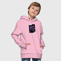Толстовка оверсайз детская Сакура Закат, цвет: светло-розовый — фото 2