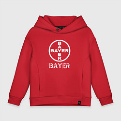 Толстовка оверсайз детская BAYER Bayer, цвет: красный