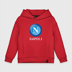 Толстовка оверсайз детская SSC NAPOLI Napoli, цвет: красный