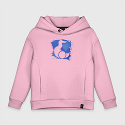 Толстовка оверсайз детская Знак Тзинча пятно, цвет: светло-розовый