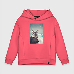 Толстовка оверсайз детская Snipes at the Shore, цвет: коралловый