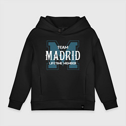 Толстовка оверсайз детская Team Madrid, цвет: черный