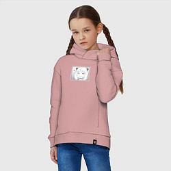 Толстовка оверсайз детская Spy Family Heh Семья Шпиона, цвет: пыльно-розовый — фото 2