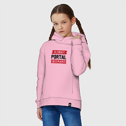 Толстовка оверсайз детская Portal Ultimate, цвет: светло-розовый — фото 2