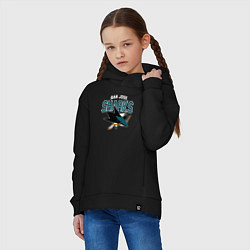 Толстовка оверсайз детская SAN JOSE SHARKS NHL, цвет: черный — фото 2