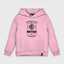 Толстовка оверсайз детская Inter: Football Club Number 1 Legendary, цвет: светло-розовый
