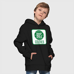 Толстовка оверсайз детская Bos Celtics, цвет: черный — фото 2