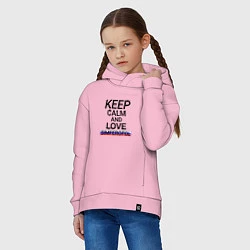 Толстовка оверсайз детская Keep calm Simferopol Симферополь, цвет: светло-розовый — фото 2