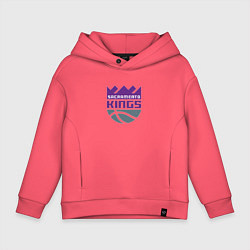 Толстовка оверсайз детская Сакраменто Кингз NBA, цвет: коралловый