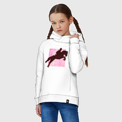 Толстовка оверсайз детская Конный Спорт Конкур, цвет: белый — фото 2