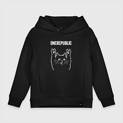 Детское худи оверсайз OneRepublic Рок кот One Republic