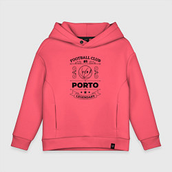 Толстовка оверсайз детская Porto: Football Club Number 1 Legendary, цвет: коралловый