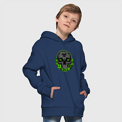 Толстовка оверсайз детская SKULL TOXIC, цвет: тёмно-синий — фото 2