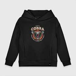 Детское худи оверсайз Кобра Кай - логотип с Коброй Cobra Kai Logo