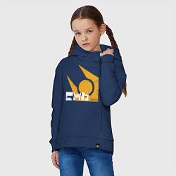 Толстовка оверсайз детская Half life - city 17, цвет: тёмно-синий — фото 2