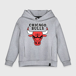 Толстовка оверсайз детская Chicago Bulls, цвет: меланж