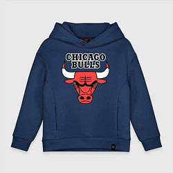 Толстовка оверсайз детская Chicago Bulls, цвет: тёмно-синий