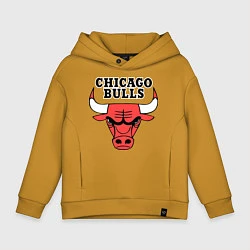 Толстовка оверсайз детская Chicago Bulls, цвет: горчичный