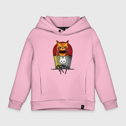 Толстовка оверсайз детская Stray - Cat, цвет: светло-розовый