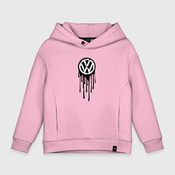 Толстовка оверсайз детская Volkswagen - art logo, цвет: светло-розовый