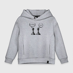 Толстовка оверсайз детская Взятие на проходе! Что?, цвет: меланж