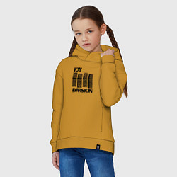 Толстовка оверсайз детская Joy Division - rock, цвет: горчичный — фото 2