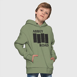 Толстовка оверсайз детская Abbey Road - The Beatles, цвет: авокадо — фото 2
