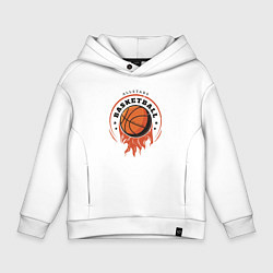 Толстовка оверсайз детская Allstars Basketball, цвет: белый
