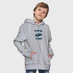 Толстовка оверсайз детская Im Not Old Im Classic, цвет: меланж — фото 2