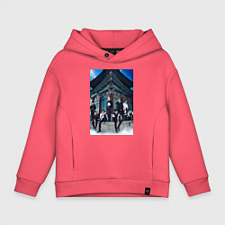 Толстовка оверсайз детская Stray Kids Thunderous, цвет: коралловый