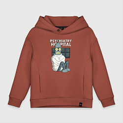 Толстовка оверсайз детская Bender - hospital, цвет: кирпичный