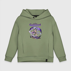 Толстовка оверсайз детская Сайно Геншин Импакт, цвет: авокадо