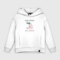 Детское худи оверсайз Крокодил в костюме зайчика, юмор