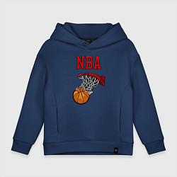 Детское худи оверсайз Basketball - NBA logo