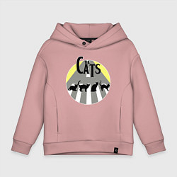 Толстовка оверсайз детская The Cats, цвет: пыльно-розовый