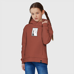 Толстовка оверсайз детская Лисье путешествие, цвет: кирпичный — фото 2